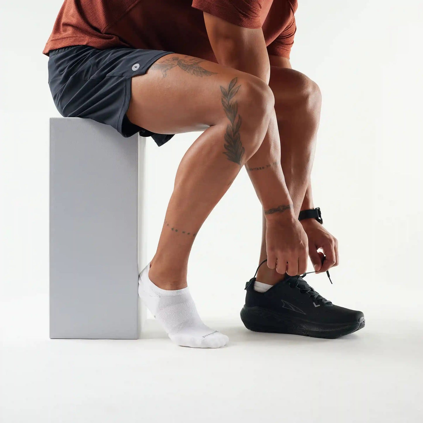 Run Targeted Cushion No Show Socks